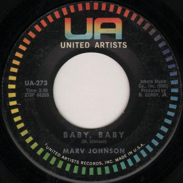 Marv Johnson : Happy Days / Baby, Baby (7")