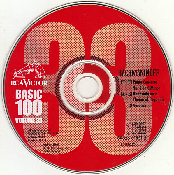 Rachmaninoff*, Rubinstein*, Reiner*, Chicago Symphony* : Piano Concerto No. 2 / Rhapsody On A Theme Of Paganini (CD, Comp, Club, RE)