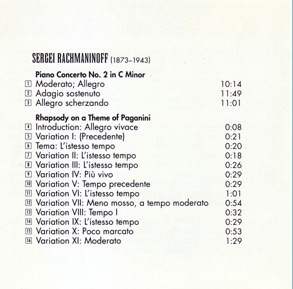 Rachmaninoff*, Rubinstein*, Reiner*, Chicago Symphony* : Piano Concerto No. 2 / Rhapsody On A Theme Of Paganini (CD, Comp, Club, RE)