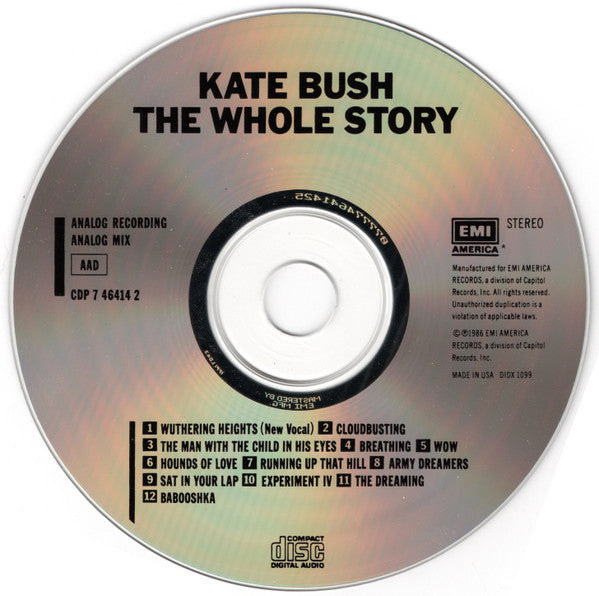 Kate Bush : The Whole Story (CD, Comp, Club, RE)