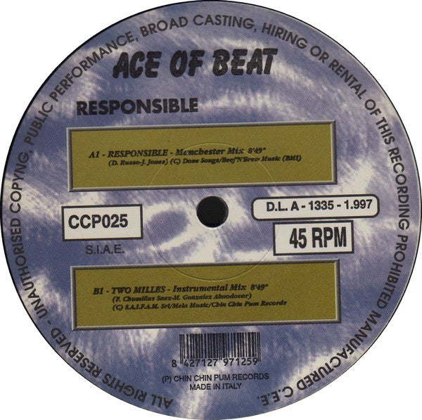 Ace Of Beat : Responsible (12")