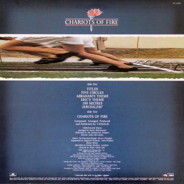 Vangelis : Chariots Of Fire (LP, Album)