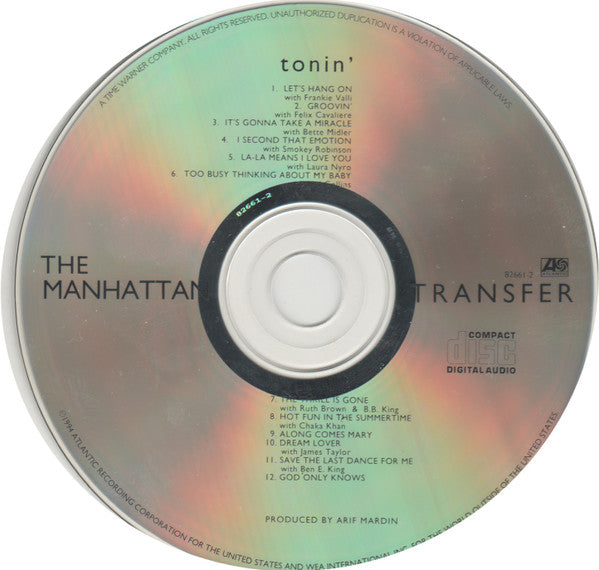 The Manhattan Transfer : Tonin' (CD, Album)