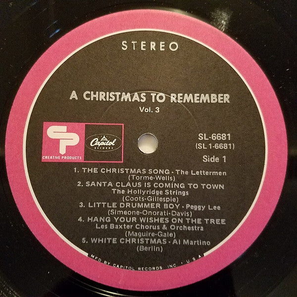 Various : A Christmas To Remember Vol. 3 (LP, Album, Comp, Ltd)