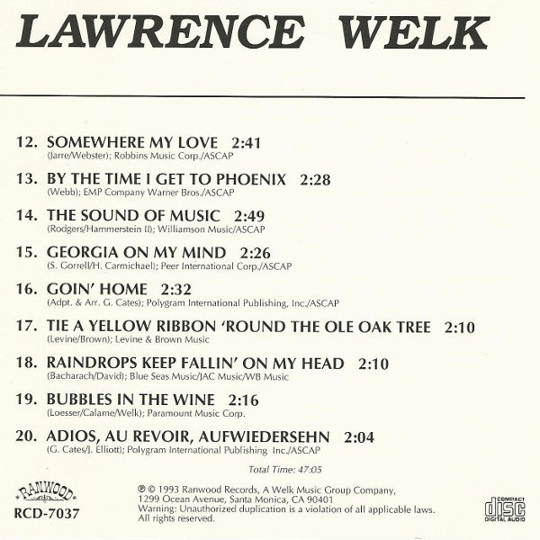 Lawrence Welk : The Best Of Lawrence Welk (CD, Comp)