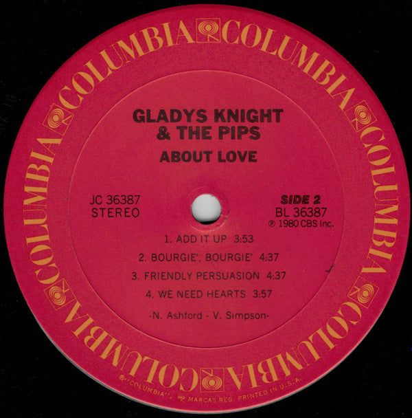 Gladys Knight And The Pips : About Love (LP, Album)