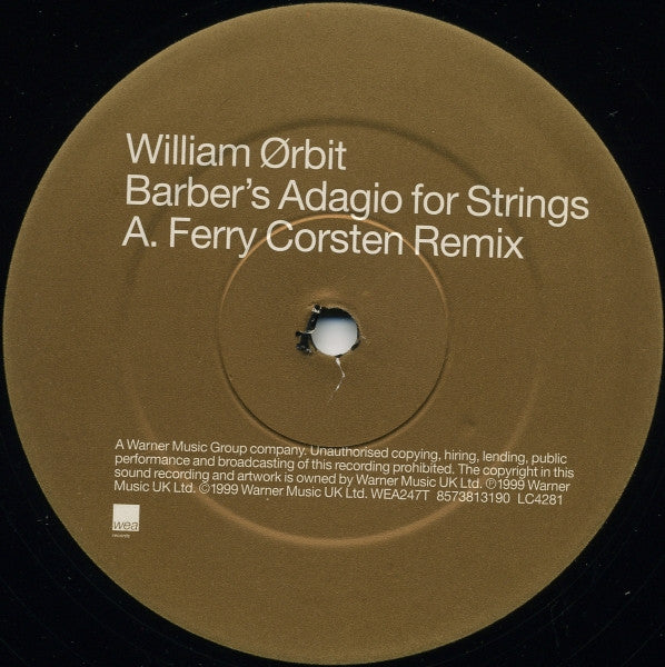 William Ørbit* : Barber's Adagio For Strings (12")