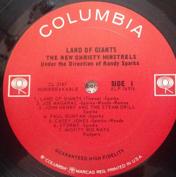 The New Christy Minstrels Under The Direction Of Randy Sparks : Land Of Giants (LP, Album, Mono)