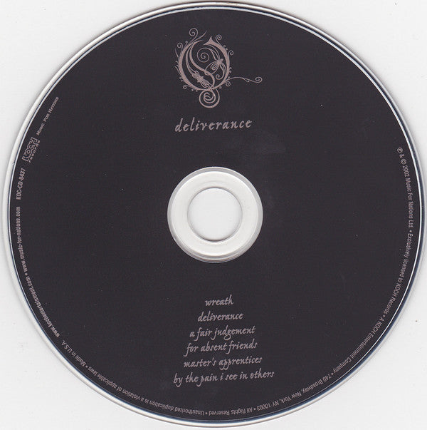 Opeth : Deliverance (CD, Album)