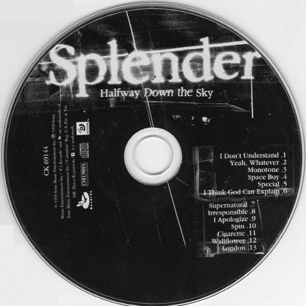 Splender : Halfway Down The Sky (CD, Album, Enh)