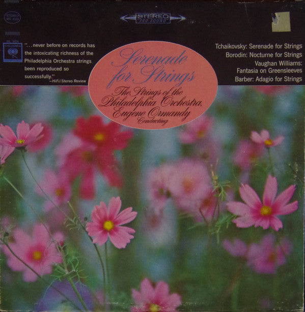 The Strings Of The Philadelphia Orchestra, Eugene Ormandy : Serenade For Strings (LP, Album, RE)