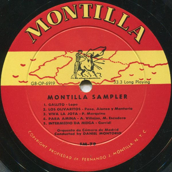 Orquesta de Cámara de Madrid : Montilla Sampler (LP, Comp, Mono, Smplr)