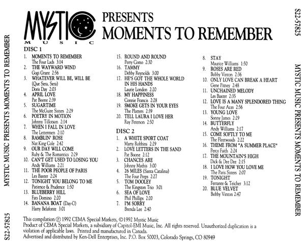 Various : Moments To Remember (2xCD, Comp)