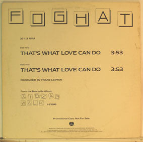 Foghat : That's What Love Can Do (12", Promo)