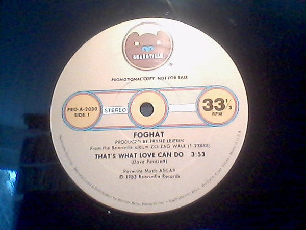 Foghat : That's What Love Can Do (12", Promo)