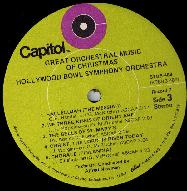 The Hollywood Bowl Symphony Orchestra : Great Orchestral Music Of Christmas (2xLP, Comp, RE)