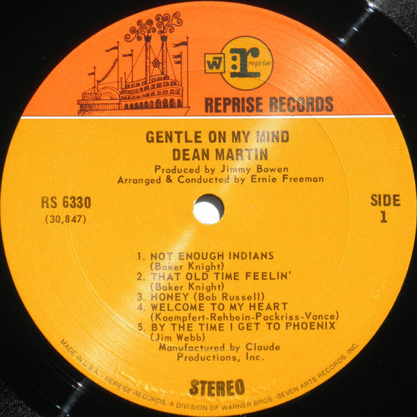 Dean Martin : Gentle On My Mind (LP, Album, Ter)