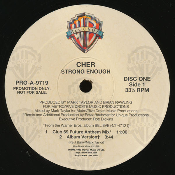 Cher : Strong Enough (2x12", Promo)