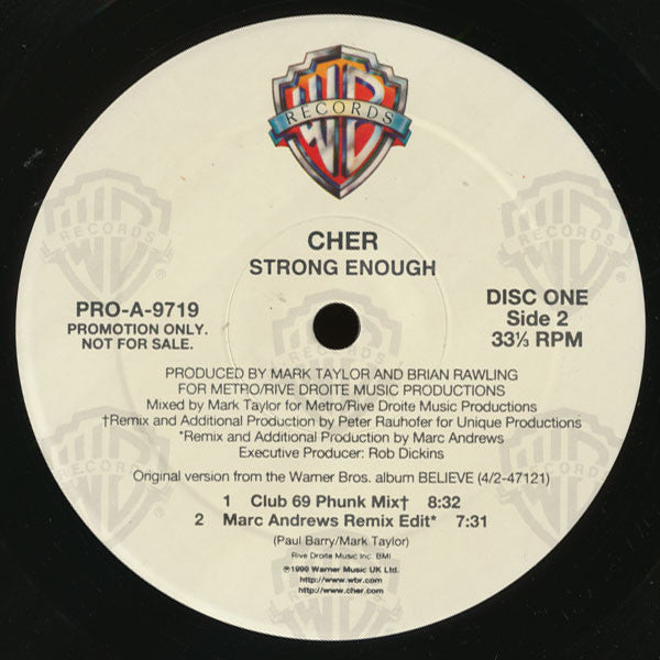 Cher : Strong Enough (2x12", Promo)