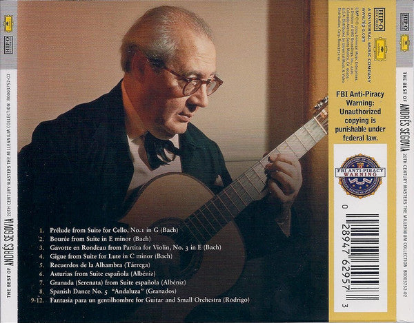 Andrés Segovia : The Best Of Andrés Segovia (CD, Comp)