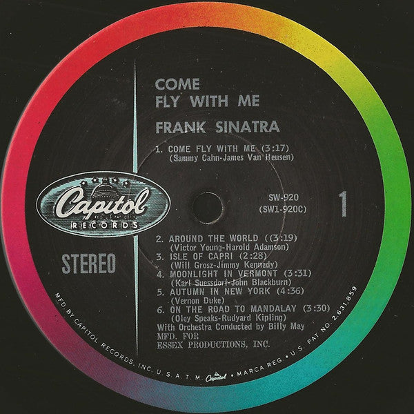 Frank Sinatra : Come Fly With Me (LP, Album, RE, Los)