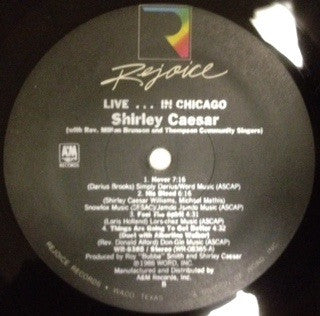 Shirley Caesar With Reverend Milton Brunson* And The Thompson Community Singers : Live ... In Chicago (LP, Album)