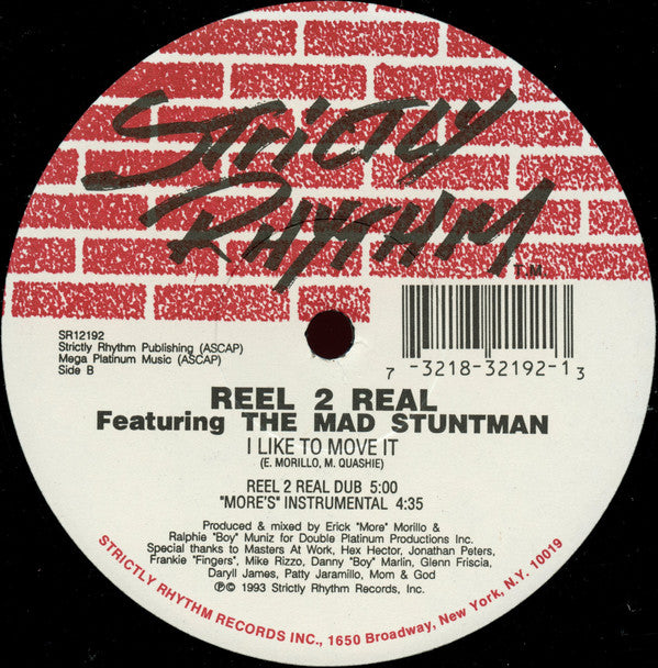 Reel 2 Real Featuring The Mad Stuntman : I Like To Move It (12")