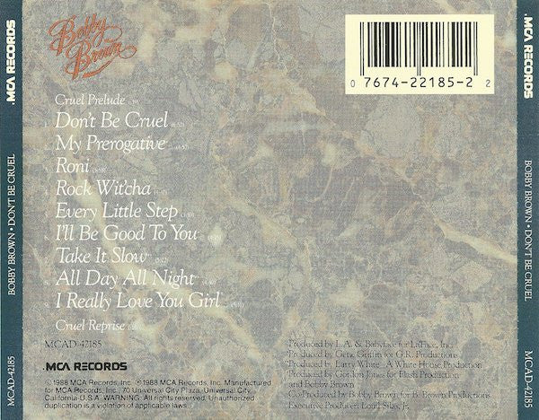 Bobby Brown : Don't Be Cruel (CD, Album)