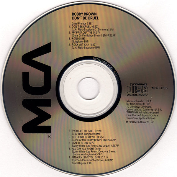 Bobby Brown : Don't Be Cruel (CD, Album)