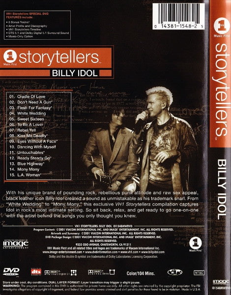 Billy Idol : VH1 Storytellers (Extended Cut) (DVD-V, NTSC)