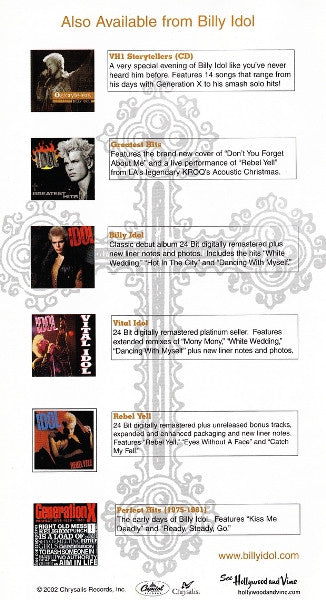 Billy Idol : VH1 Storytellers (Extended Cut) (DVD-V, NTSC)
