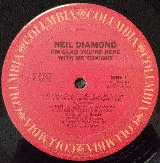 Neil Diamond : I'm Glad You're Here With Me Tonight (LP, Album, Ter)