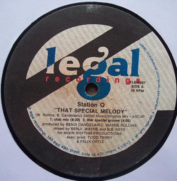 Station Q : That Special Melody (12")