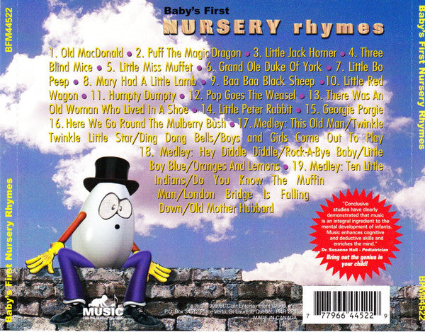 Various : Baby's First Nursery Rhymes (CD, Comp)