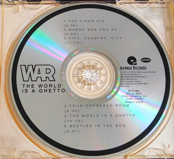 War : The World Is A Ghetto (CD, Album, Club, RM, BMG)