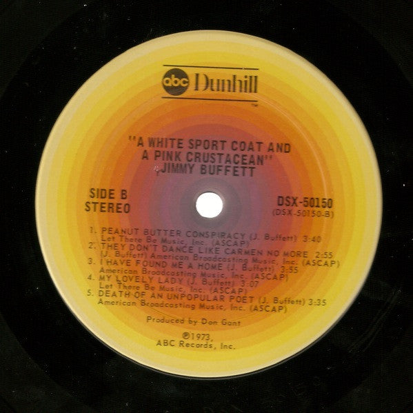 Jimmy Buffett : A White Sport Coat And A Pink Crustacean (LP, Album, RP)