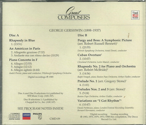 Various : George Gershwin (2xCD, Comp)