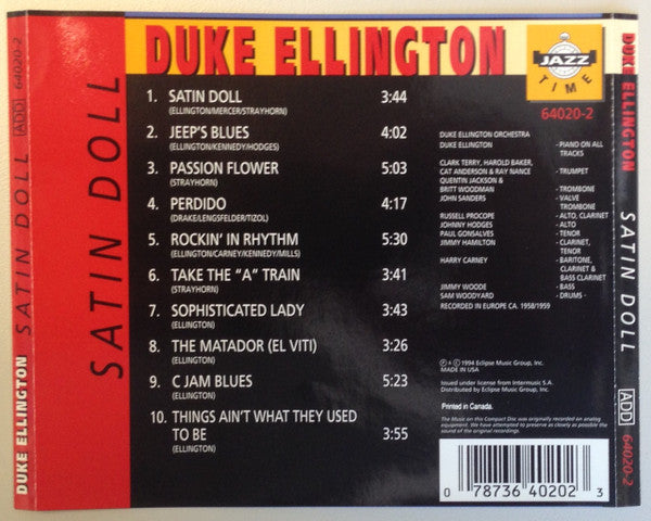 Duke Ellington : Satin Doll (CD)