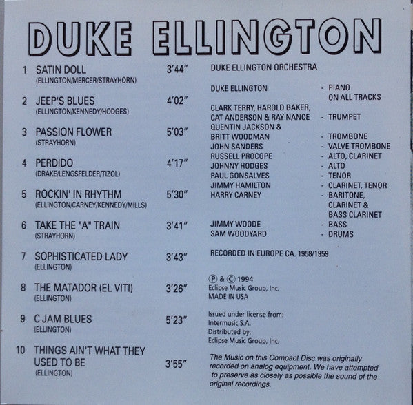 Duke Ellington : Satin Doll (CD)