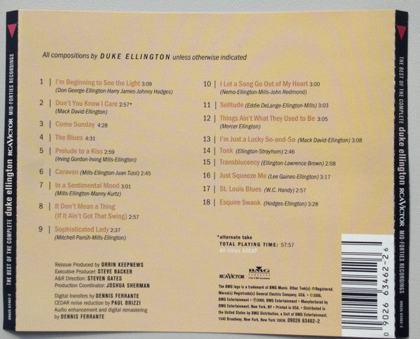 Duke Ellington : The Best Of The Complete RCA Victor Mid-Forties Recordings (1944-1946) (CD, Comp)