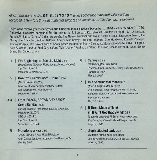 Duke Ellington : The Best Of The Complete RCA Victor Mid-Forties Recordings (1944-1946) (CD, Comp)