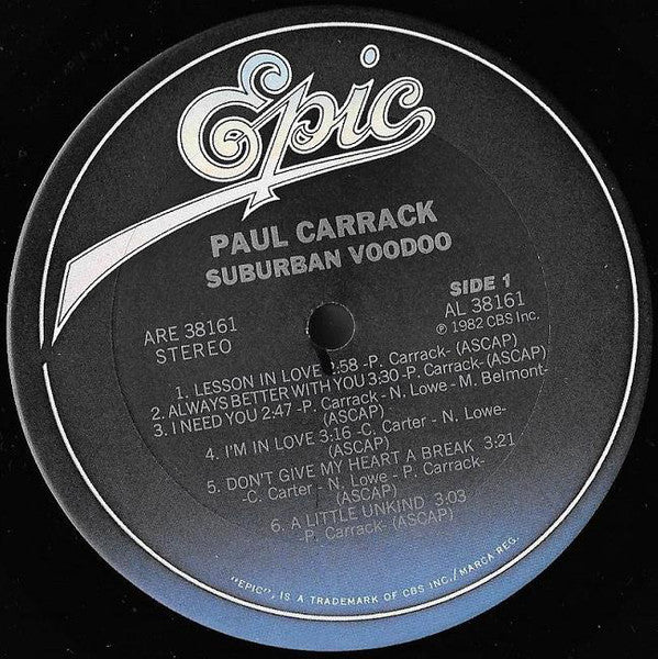 Paul Carrack : Suburban Voodoo (LP, Album, Ter)