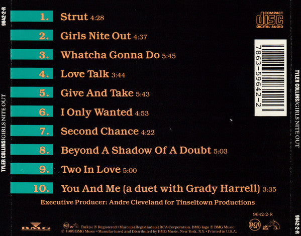 Tyler Collins : Girls Nite Out (CD, Album)