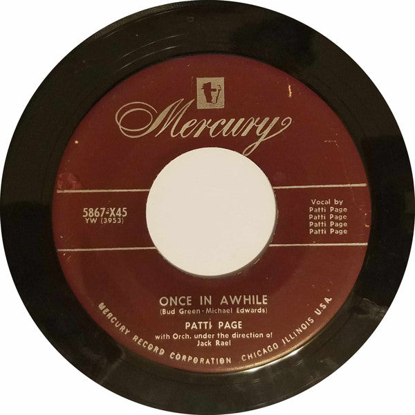 Patti Page : Once In A While / I'm Glad You're Happy With Someone Else (7", Single)