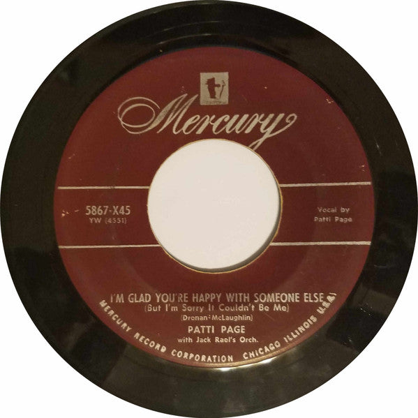 Patti Page : Once In A While / I'm Glad You're Happy With Someone Else (7", Single)