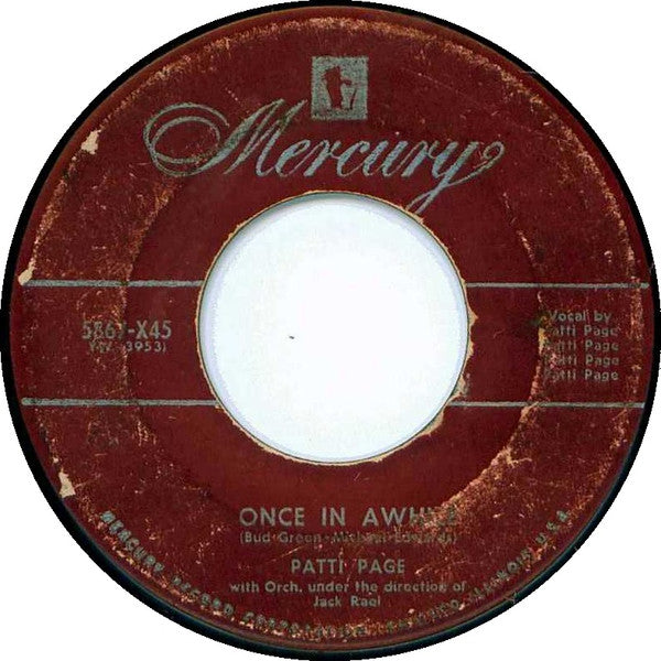 Patti Page : Once In A While / I'm Glad You're Happy With Someone Else (7", Single)