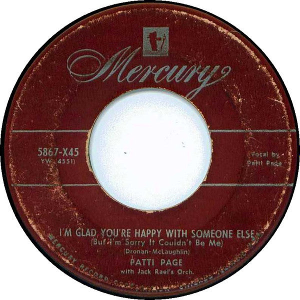 Patti Page : Once In A While / I'm Glad You're Happy With Someone Else (7", Single)