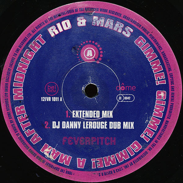 Rio & Mars : Gimme! Gimme! Gimme! (A Man After Midnight) (12")