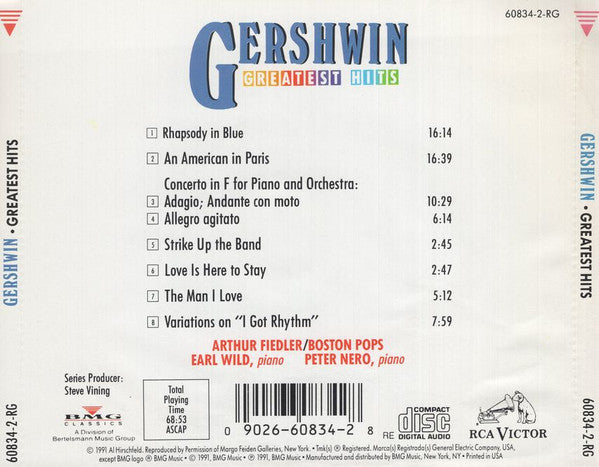 Gershwin*, Arthur Fiedler / Boston Pops*, Earl Wild, Peter Nero : Gershwin • Greatest Hits (CD, Comp)