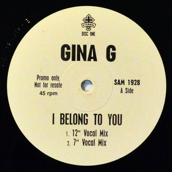 Gina G : I Belong To You (2x12", Ltd, Promo)